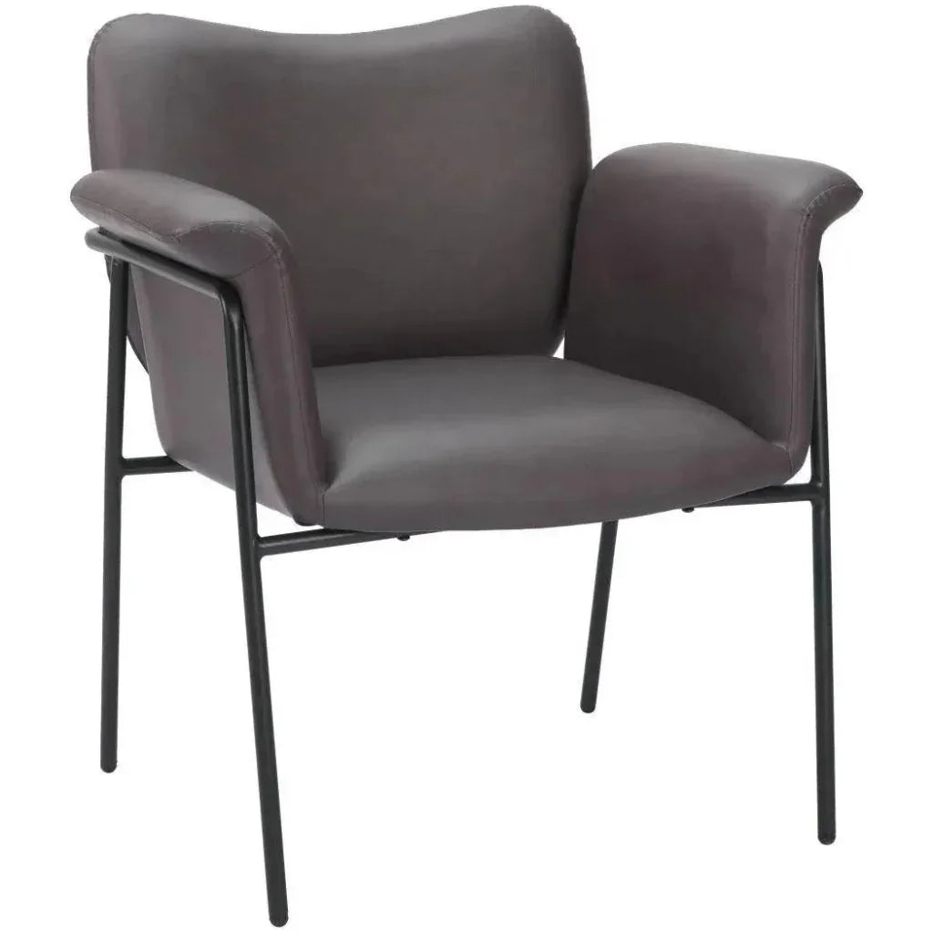 Heritage Wood & Steel Brown Accent Arm Chair - LOOMLAN - Zuo Modern - Accent Chairs