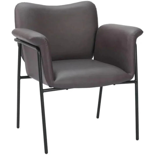Heritage Wood & Steel Brown Accent Arm Chair - LOOMLAN - Zuo Modern - Accent Chairs