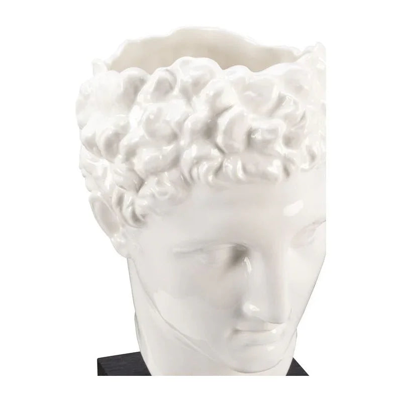 Hermes Vase White Ceramic Planter - LOOMLAN - Wildwood - Planters