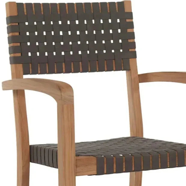 Herning Teak Outdoor Stacking Armchair 4PC-Outdoor Dining Chairs-HiTeak-LOOMLAN