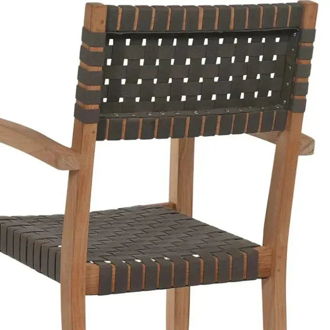 Herning Teak Outdoor Stacking Armchair 4PC-Outdoor Dining Chairs-HiTeak-LOOMLAN