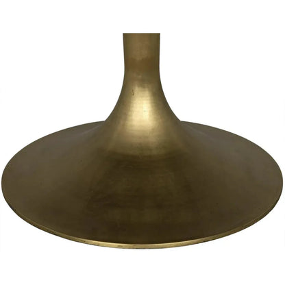 Herno Steel Round Dining Table With Brass-Dining Tables-Noir-LOOMLAN