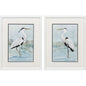 Heron on Blue Blue Framed Wall Art 2PC