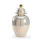 Herringbone Coverd Ceramic Urn - LOOMLAN - Chelsea House - Vases & Jars