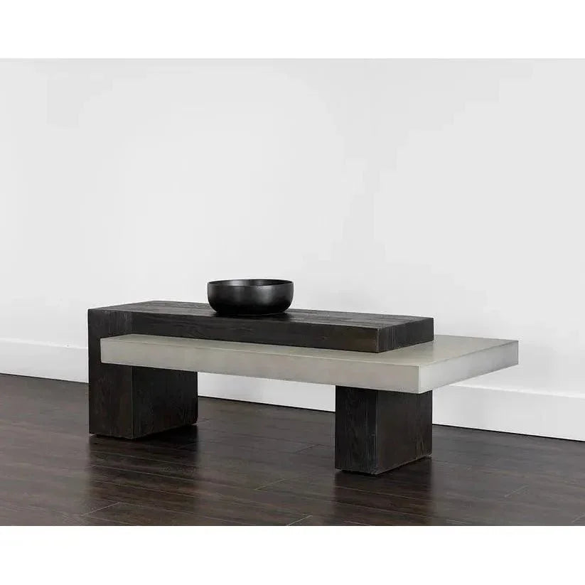 Herriot Concrete Outdoor Rectangular Coffee Table-Outdoor Coffee Tables-SUNPAN-LOOMLAN