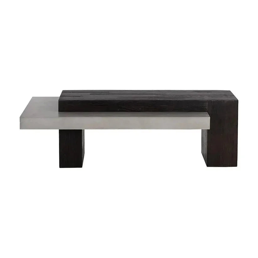 Herriot Concrete Outdoor Rectangular Coffee Table-Outdoor Coffee Tables-SUNPAN-LOOMLAN