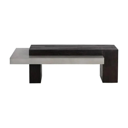 Herriot Concrete Outdoor Rectangular Coffee Table-Outdoor Coffee Tables-SUNPAN-LOOMLAN