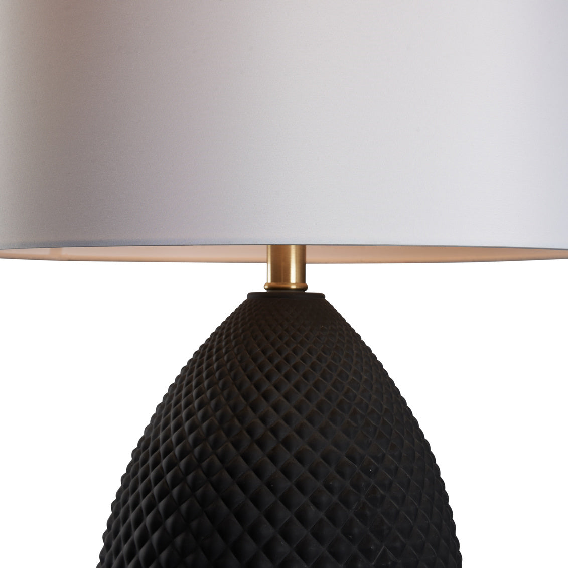 Hester Sculptural Black Ceramic Table Lamp