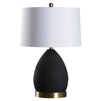 Hester Sculptural Black Ceramic Table Lamp