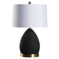 Hester Sculptural Black Ceramic Table Lamp
