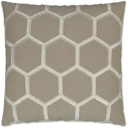Hex Brown Throw Pillow With Insert - LOOMLAN - D.V. Kap - Throw Pillows