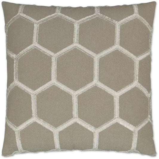 Hex Brown Throw Pillow With Insert - LOOMLAN - D.V. Kap - Throw Pillows