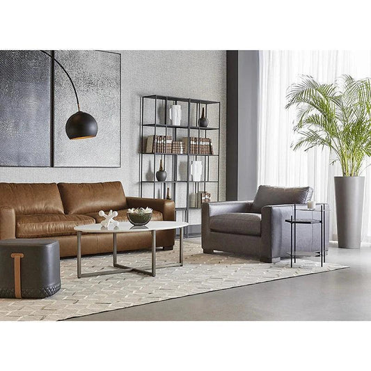 Hexall Side Table With Black Marble Finish - LOOMLAN - SUNPAN - Side Tables