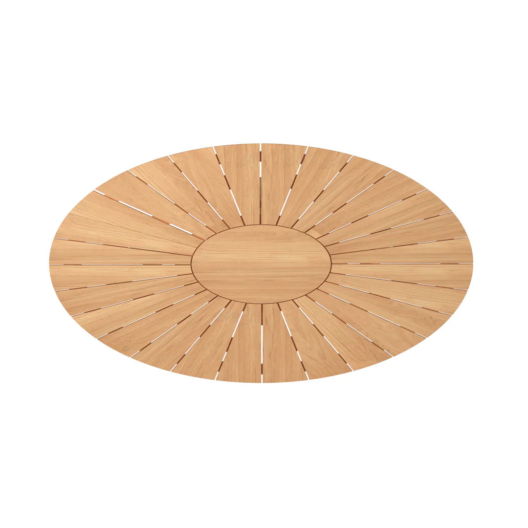 HiTeak Solis Oval Teak Wood Coffee Table