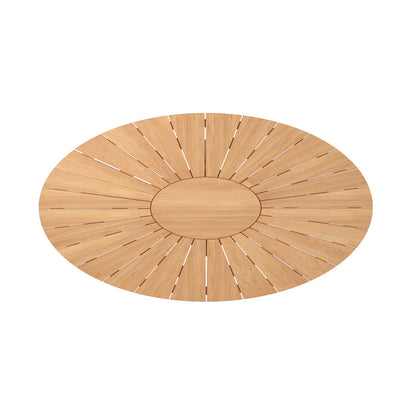 HiTeak Solis Oval Teak Wood Coffee Table