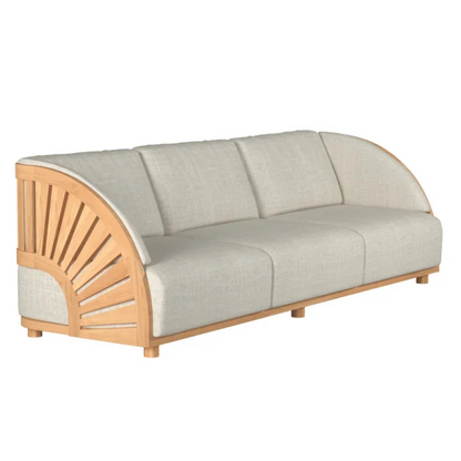 Sunburst Teak Patio Deep Sofa Set - LOOMLAN - HiTeak - Outdoor Sofas & Loveseats