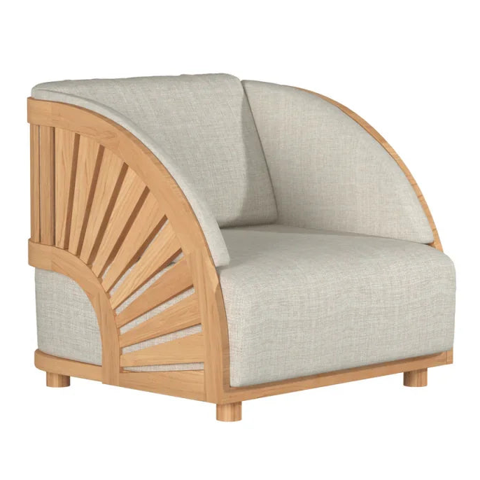 Sunburst Teak Patio Deep Sofa Set - LOOMLAN - HiTeak - Outdoor Sofas & Loveseats