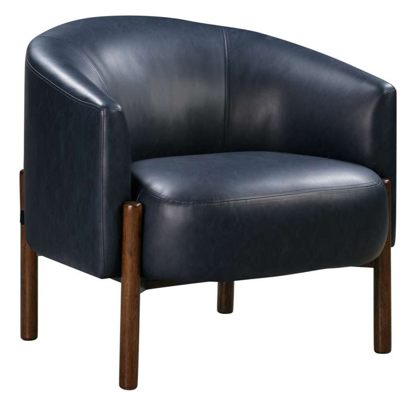 Higgins Wood Navy Accent Arm Chair