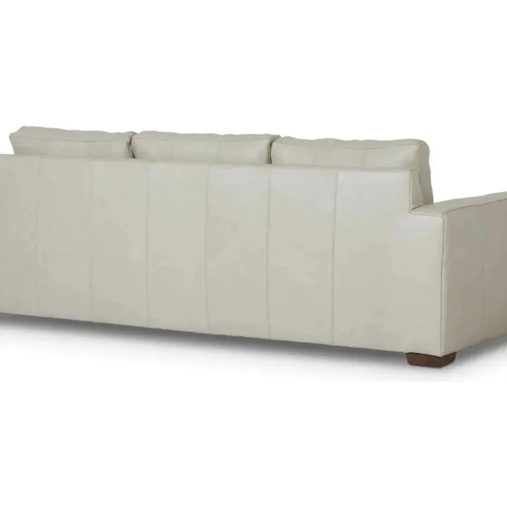 High Back Leather Sofa Light Gray Made the USA - LOOMLAN - Uptown Sebastian - Sofas & Loveseats
