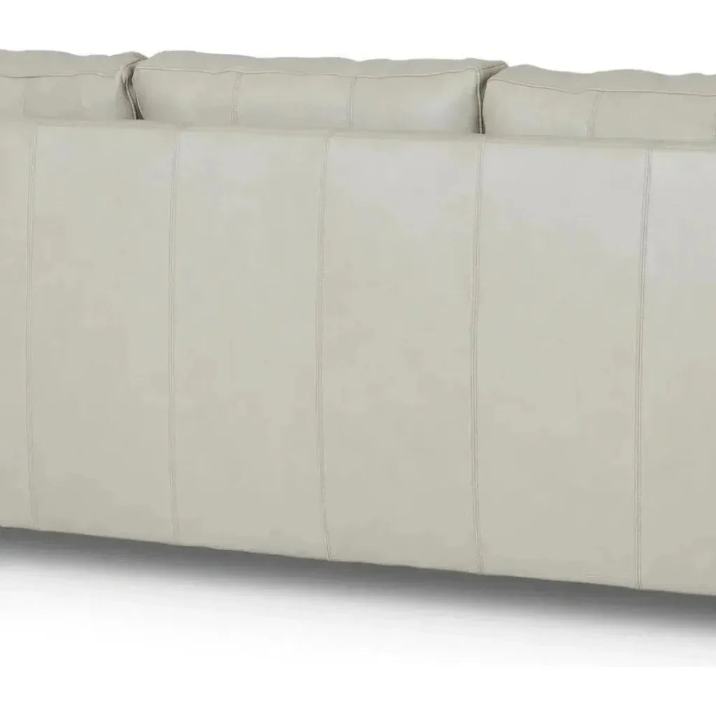 High Back Leather Sofa Light Gray Made the USA - LOOMLAN - Uptown Sebastian - Sofas & Loveseats