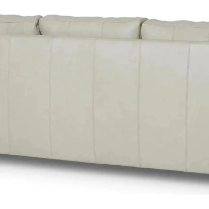 High Back Leather Sofa Light Gray Made the USA - LOOMLAN - Uptown Sebastian - Sofas & Loveseats