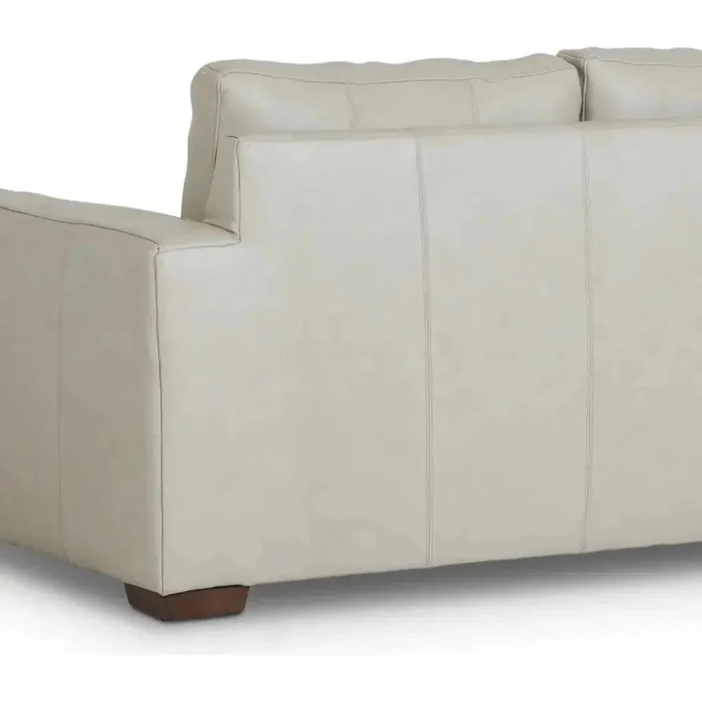 High Back Leather Sofa Light Gray Made the USA - LOOMLAN - Uptown Sebastian - Sofas & Loveseats