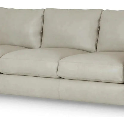 High Back Leather Sofa Light Gray Made the USA - LOOMLAN - Uptown Sebastian - Sofas & Loveseats