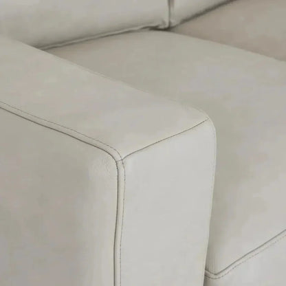 High Back Leather Sofa Light Gray Made the USA - LOOMLAN - Uptown Sebastian - Sofas & Loveseats