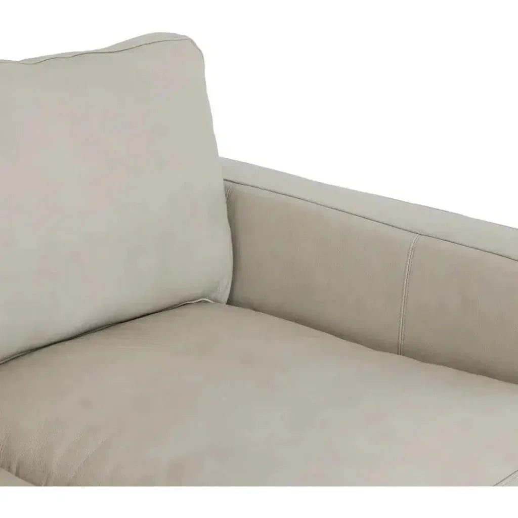 High Back Leather Sofa Light Gray Made the USA - LOOMLAN - Uptown Sebastian - Sofas & Loveseats