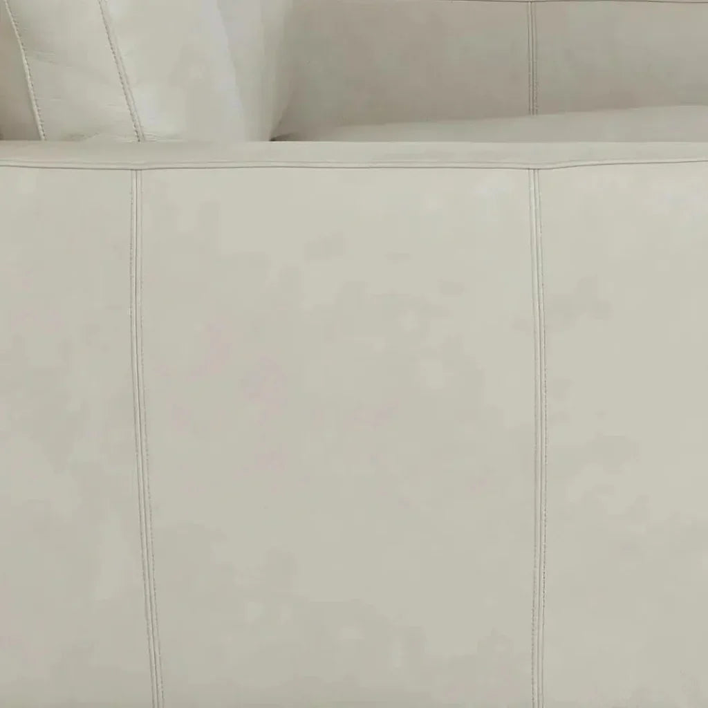 High Back Leather Sofa Light Gray Made the USA - LOOMLAN - Uptown Sebastian - Sofas & Loveseats