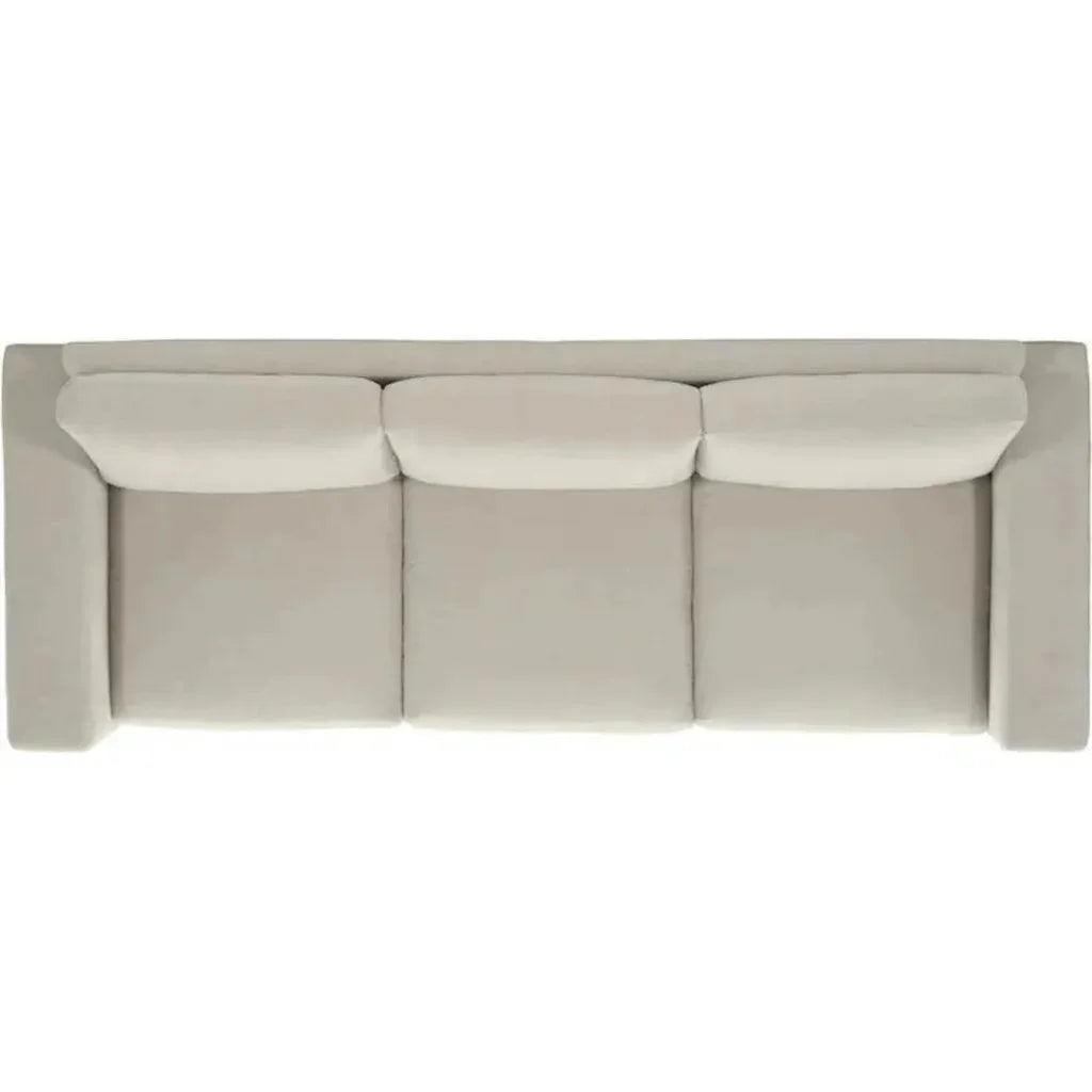 High Back Leather Sofa Light Gray Made the USA - LOOMLAN - Uptown Sebastian - Sofas & Loveseats