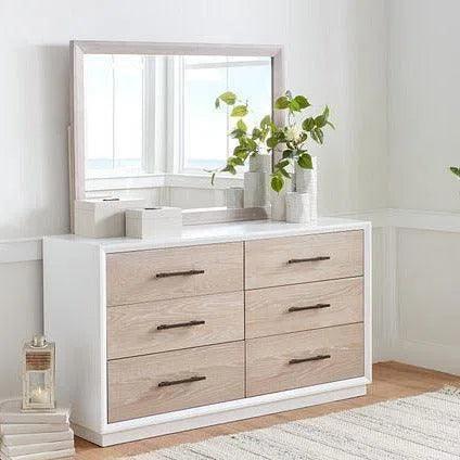 High Gloss Boca Grande 6 Drawer Dresser & Mirror Combo - LOOMLAN - Panama Jack - Dressers
