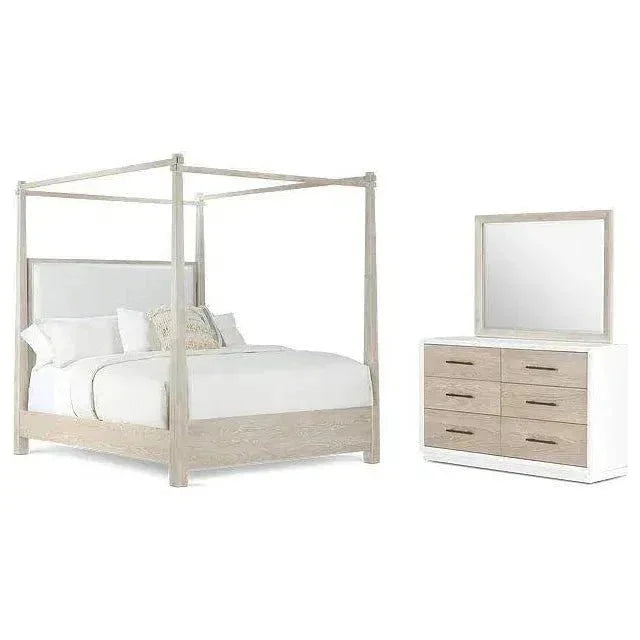 High Gloss Boca Grande 6 Drawer Dresser & Mirror Combo - LOOMLAN - Panama Jack - Dressers