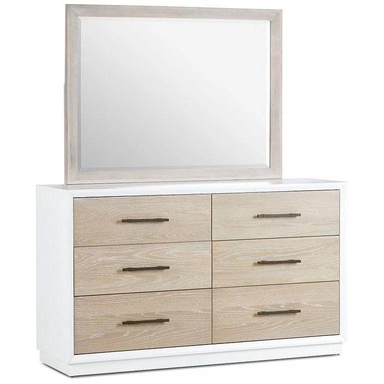 High Gloss Boca Grande 6 Drawer Dresser & Mirror Combo - LOOMLAN - Panama Jack - Dressers