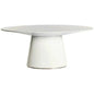 High Gloss White Oval Dining Table Seats 6-Dining Tables-Moe's Home-LOOMLAN
