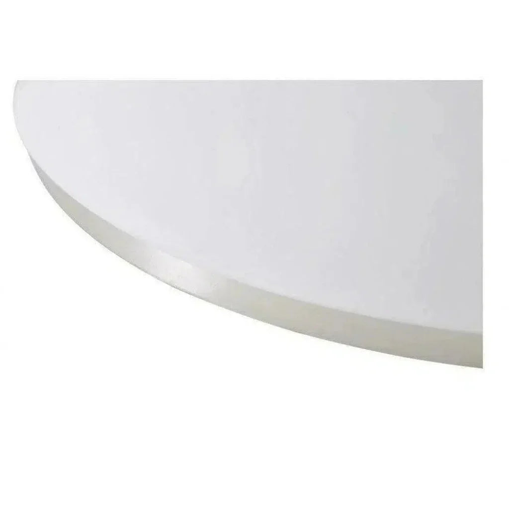 High Gloss White Round Dining Table Seats 4-Dining Tables-Moe's Home-LOOMLAN