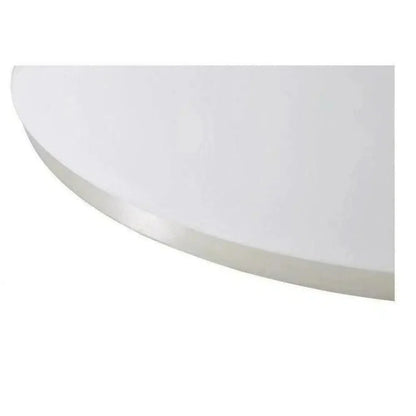 High Gloss White Round Dining Table Seats 4-Dining Tables-Moe's Home-LOOMLAN