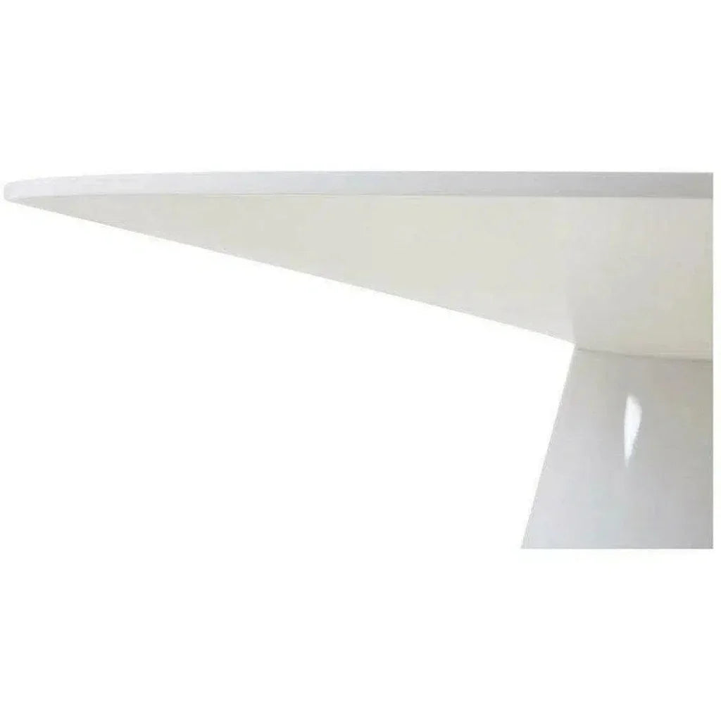 High Gloss White Round Dining Table Seats 6-Dining Tables-Moe's Home-LOOMLAN