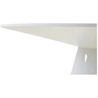 High Gloss White Round Dining Table Seats 6-Dining Tables-Moe's Home-LOOMLAN