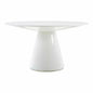 High Gloss White Round Dining Table Seats 6-Dining Tables-Moe's Home-LOOMLAN
