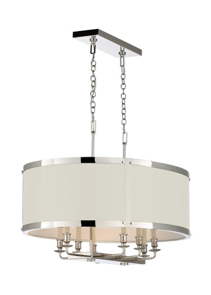 High Street Metal White Chandelier