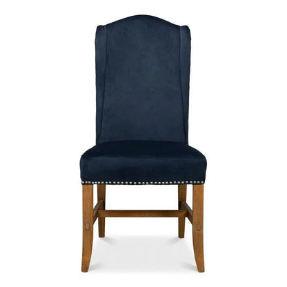 High Velvet Armless Dining Chair 2PC - LOOMLAN - Sarreid - Dining Chairs