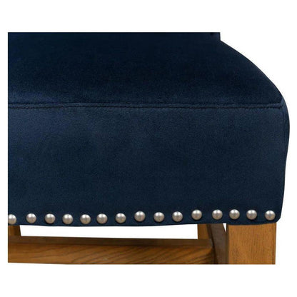 High Velvet Armless Dining Chair 2PC - LOOMLAN - Sarreid - Dining Chairs