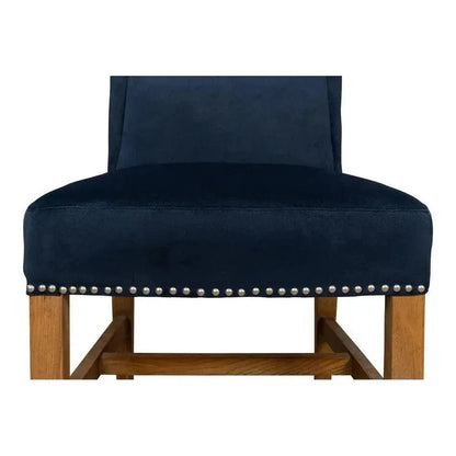 High Velvet Armless Dining Chair 2PC - LOOMLAN - Sarreid - Dining Chairs