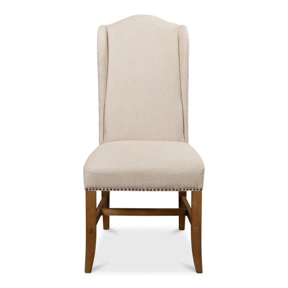 High Velvet Armless Dining Chair 2PC - LOOMLAN - Sarreid - Dining Chairs