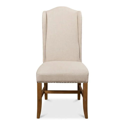 High Velvet Armless Dining Chair 2PC - LOOMLAN - Sarreid - Dining Chairs