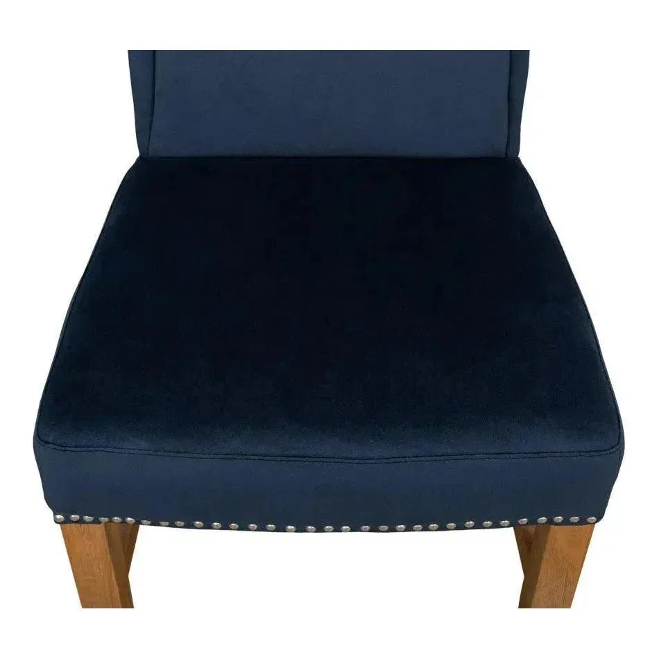 High Velvet Armless Dining Chair 2PC - LOOMLAN - Sarreid - Dining Chairs