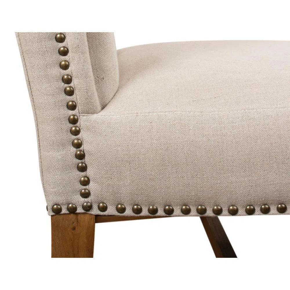 High Velvet Armless Dining Chair 2PC - LOOMLAN - Sarreid - Dining Chairs