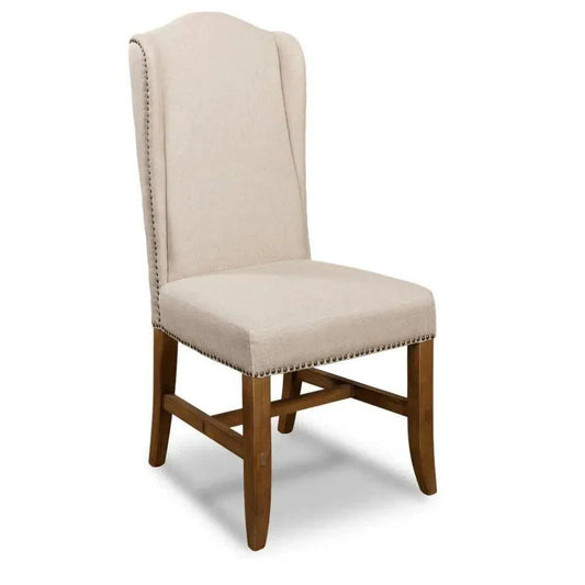 High Velvet Armless Dining Chair 2PC - LOOMLAN - Sarreid - Dining Chairs