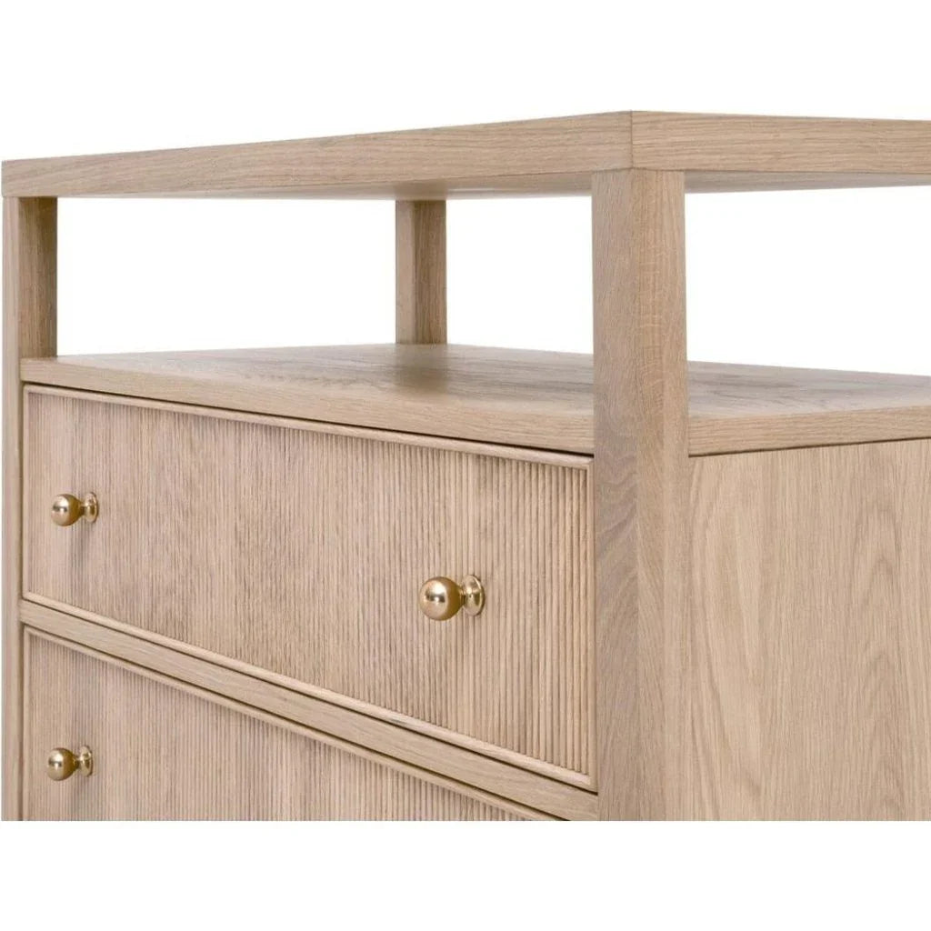 Highland Open Shelf 2 - Drawer Nightstand - LOOMLAN - Essentials For Living - Nightstands